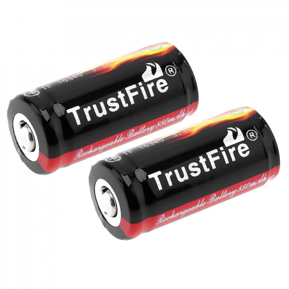 TrustFire 2 шт. Подлинная 880 мАч 3 7 в защищенная печатная плата 16340 перезаряжаемая