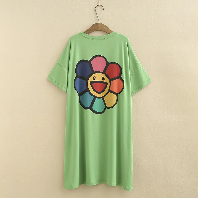 Повседневные платья размера плюс лето 2019 женская одежда модное свободное платье