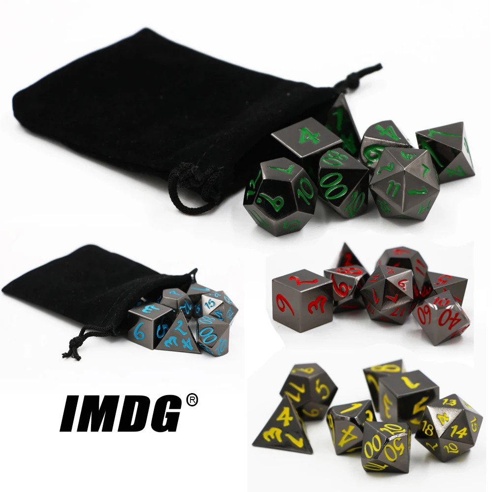 IMDG 7 шт./компл. креативные игральные кости для ролевых игр многогранные