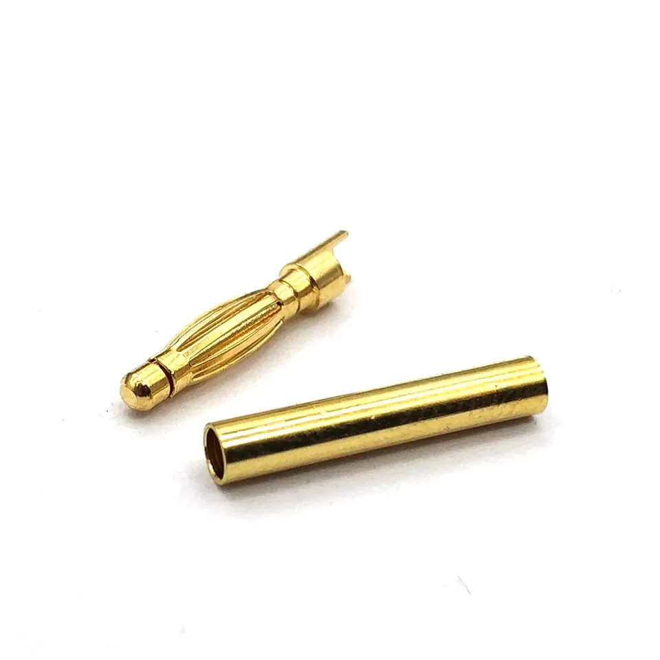 10 pair/lot 2mm Gold Copper Brushless Motor Banana Plug Bullet Connector Plated For ESC Battery | Электроника