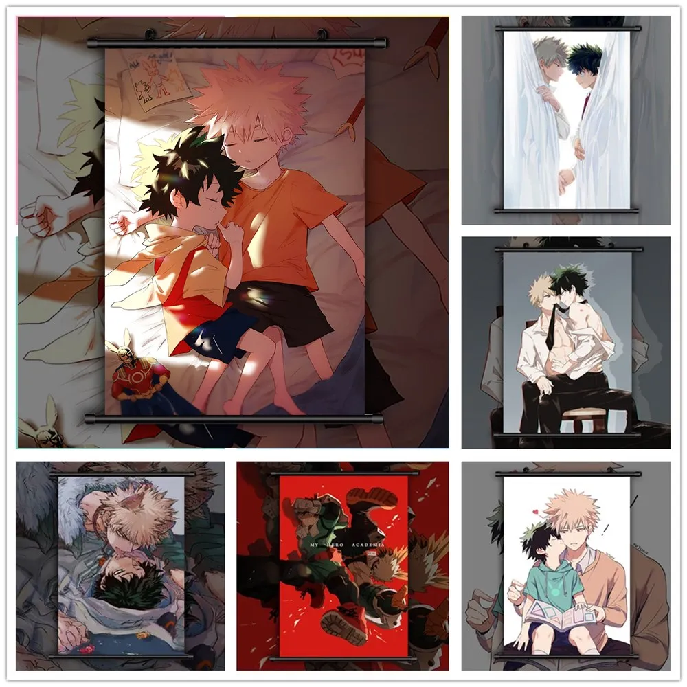 Boku no My Hero academic Bakugou Shoto Shouto Аниме Манга настенный плакат прокрутка K|Рисование и