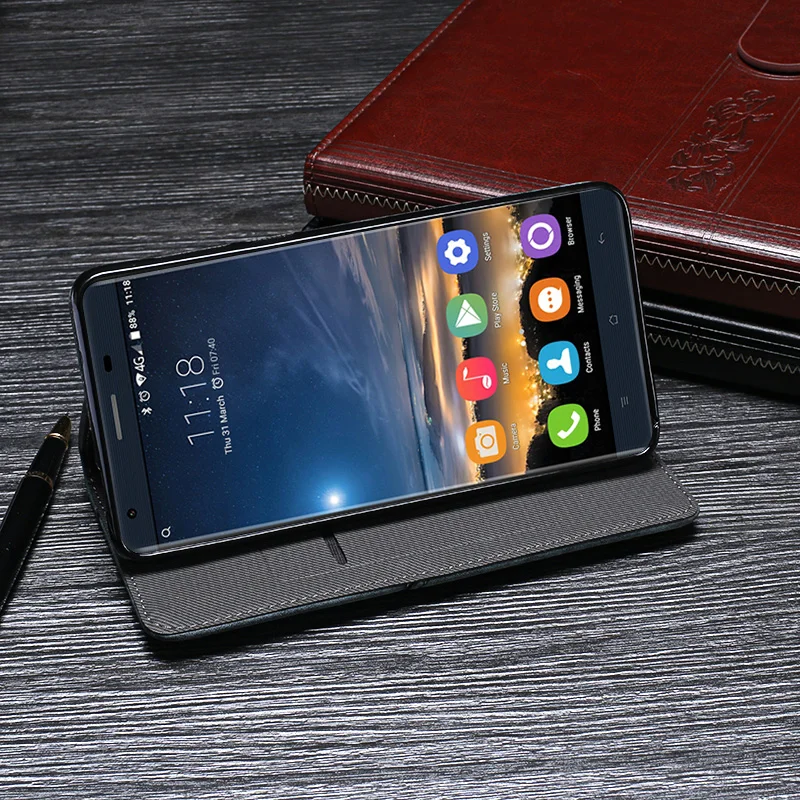 ITien Book Style деловой кожаный защитный чехол для Oukitel K6000 Pro TPU силиконовый кошелек Etui