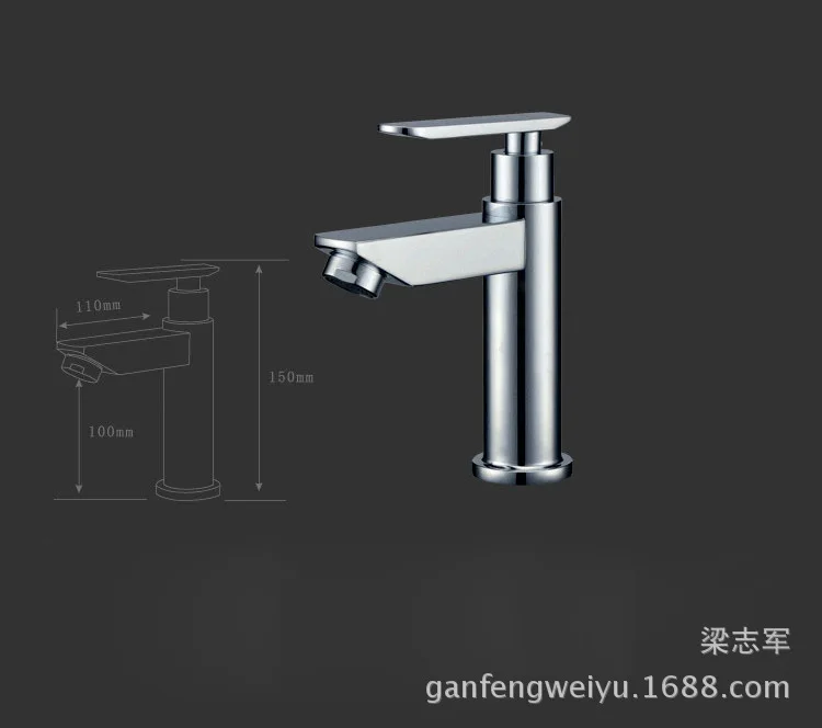 

Single cold faucet basin ceramic basin wash basin taps all copper spool washbasin faucet