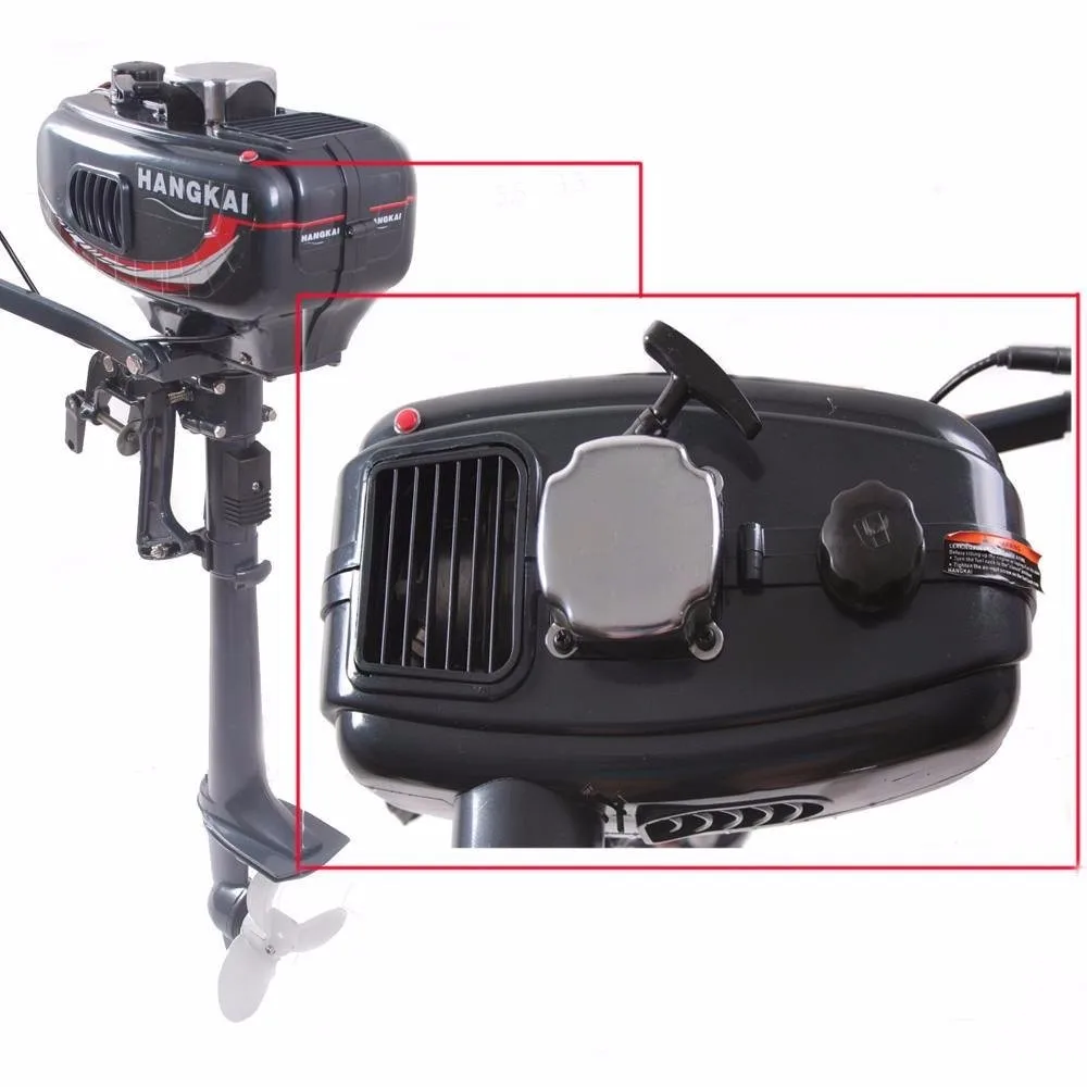 Эксклюзивная распродажа Фирменная Новинка HANGKAI 2 тактный черный 3.5HP hangkai моторная лодка с подвесным двигателем дропшиппинг