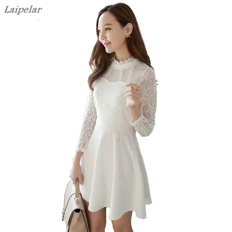 Новинка модное весенне-осеннее женское кружевное платье соблазнительное