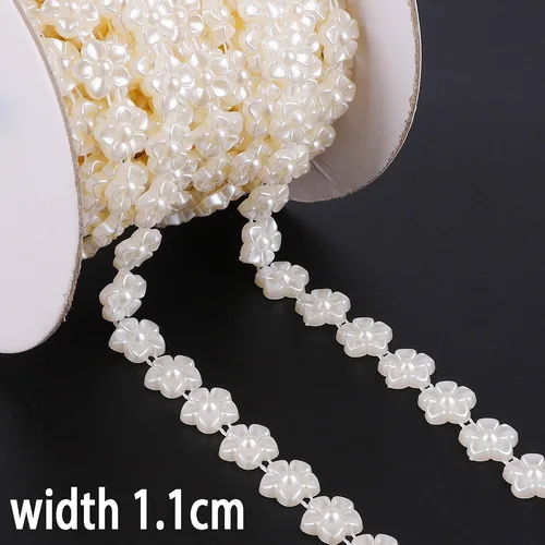 11mm 1.5m Мульти-Размер ABS имитация жемчуга бусины цепь отделка для DIY Свадебная вечеринка украшения ювелирных изделий Ремесло АКСЕССУАРЫ - Цвет: 11mm 1.5m