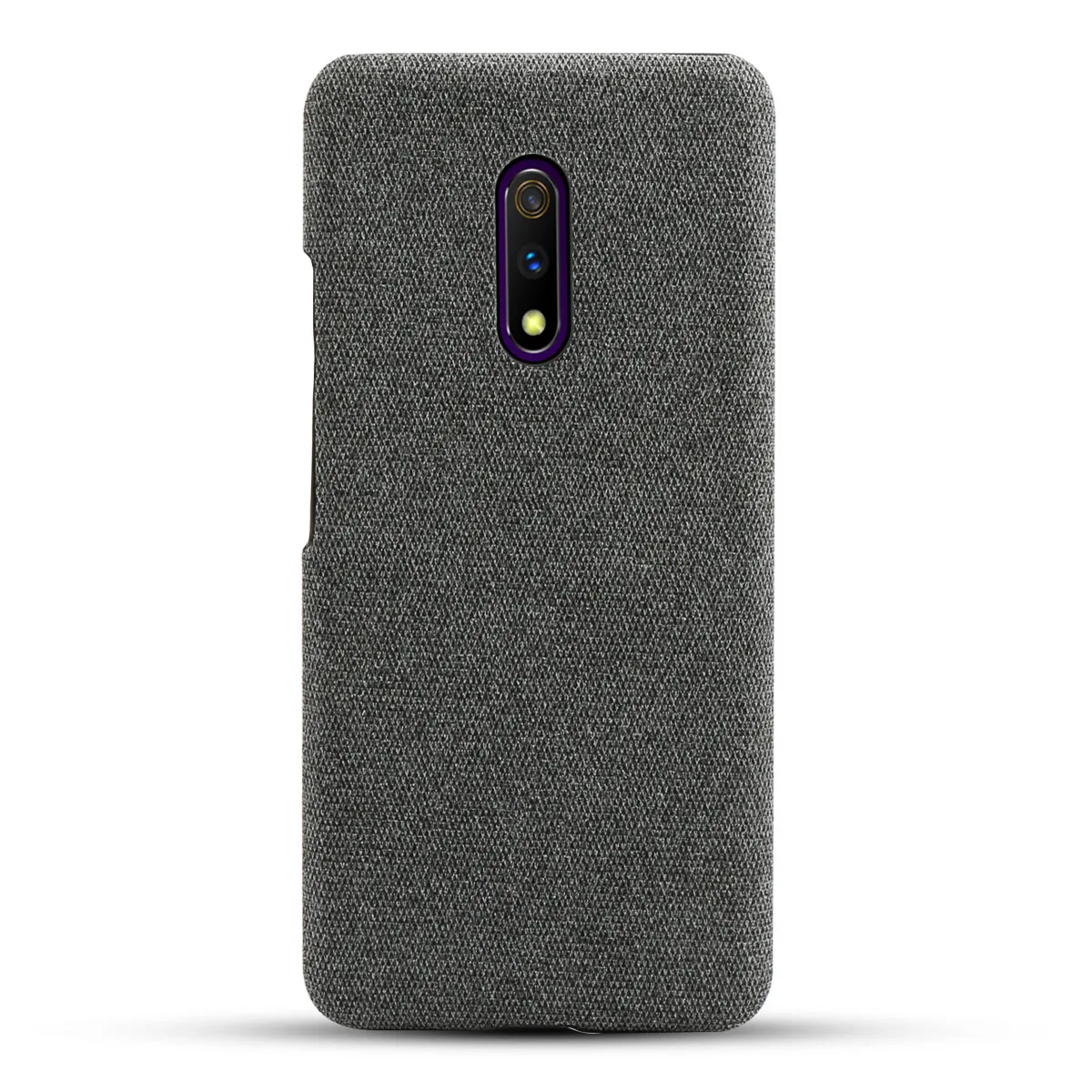 Для Oppo Realme X чехол тонкий Ретро Тканые ткань против царапин Жесткий ПК задняя