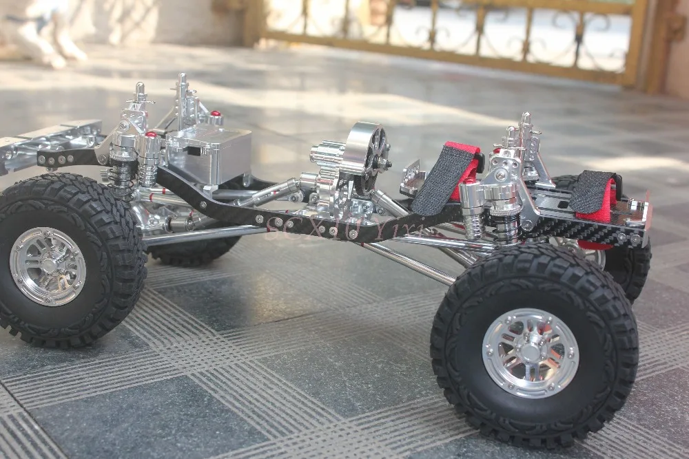 CNC 1/10 Scale Rock Crawler Truck Aluminum Axial SCX10 Chassis Carbon Frame Wheelbase 313mm | Игрушки и хобби