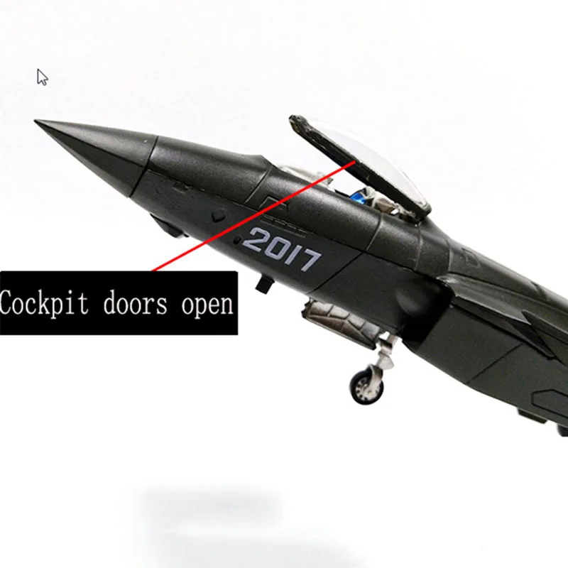 

1/72 Black Small Stealth Jet Alloy Fighter 20 J20 Static Simulation Aircraft Decoration Model Toy Static Model MEMORIAL For Kids