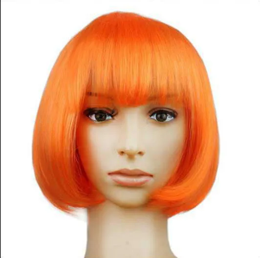 Orange Новинка, женский парик BOBO, для косплея, прямые, короткие, парики, для рождества, карнавала, макияж, вечерние, для клуба, синтетические, для девушек, женские парики - Цвет: Orange