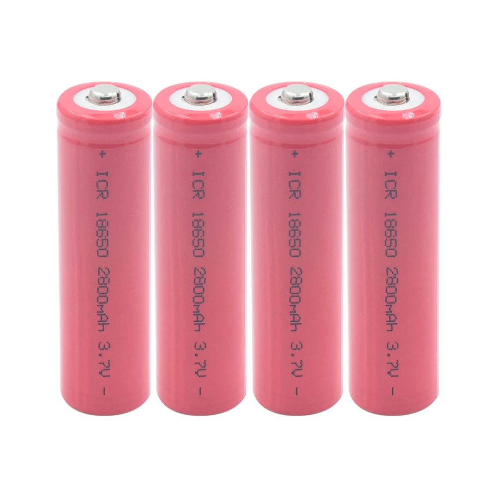 4 PCS 18650 аккумулятор 3,7 V 2800mAh перезаряжаемый литиевый аккумулятор с непрерывным разрядом, электронный Аккумулятор для фонарика, фонарь, игрушка - Цвет: 4 PCS