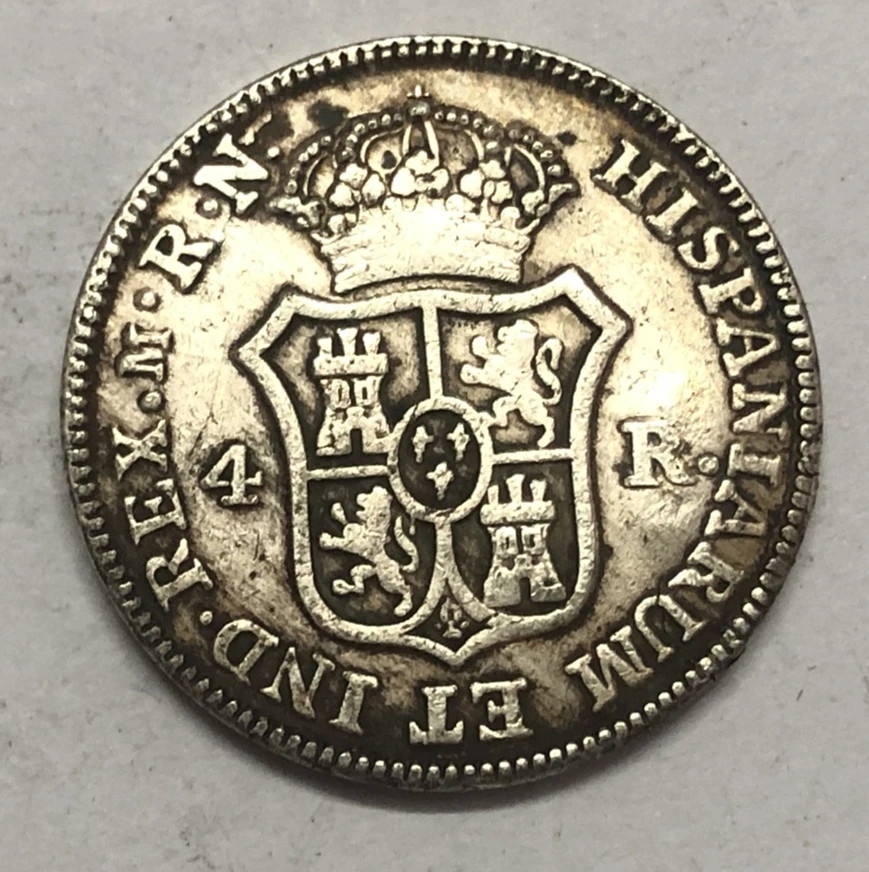 Испания 1813 RN 4 reals-Хосе и Бонапарте Серебряная монета | Дом сад