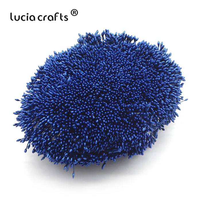 C22 Royal blue Lucia crafts 576 шт 1 мм разноцветный цветок тычинки цветочные украшения торта Двойные головки DIY материалы ручной работы C1301 - Цвет: C22 Royal blue