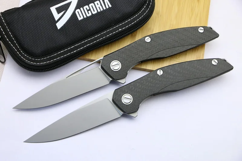 DICORIA Flipper F111 S35VN лезвие 3D CF углеродное волокно ручка складной нож Открытый Отдых Охота Карманный фруктовый резак EDC инструменты