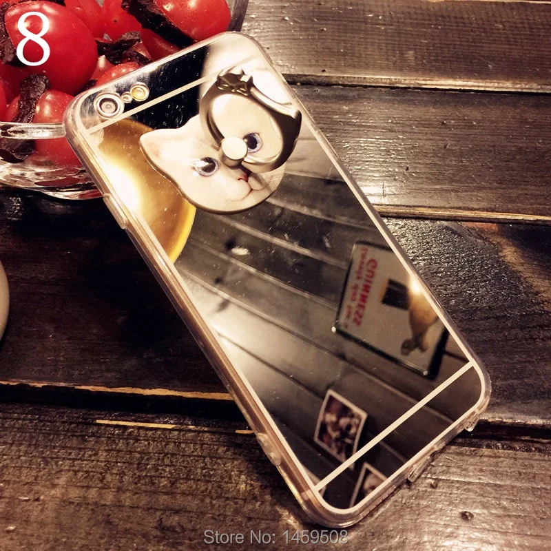 Для iPhone X XS Max XR 6 S 7 8 плюс 4 4S 5 5S SE Силикон Зеркало Мягкая чехол Bling кольцо с
