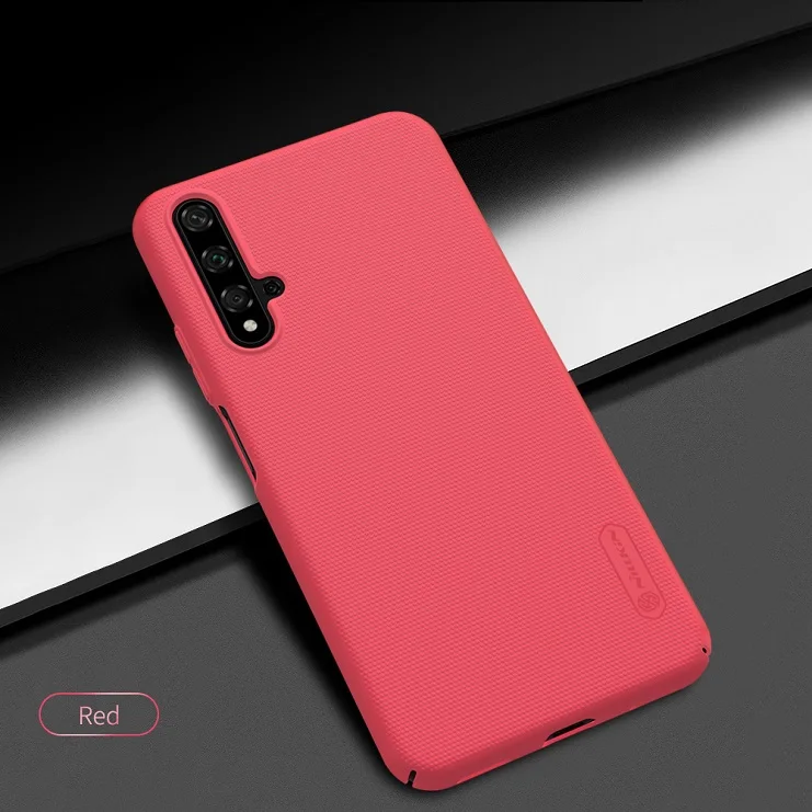 Red Для huawei honor 20 чехол 6,26 ''NILLKIN матовый ПК Жесткий Чехол на заднюю панель Подарочный держатель для телефона для huawei honor 20 Pro Чехол - Цвет: Red
