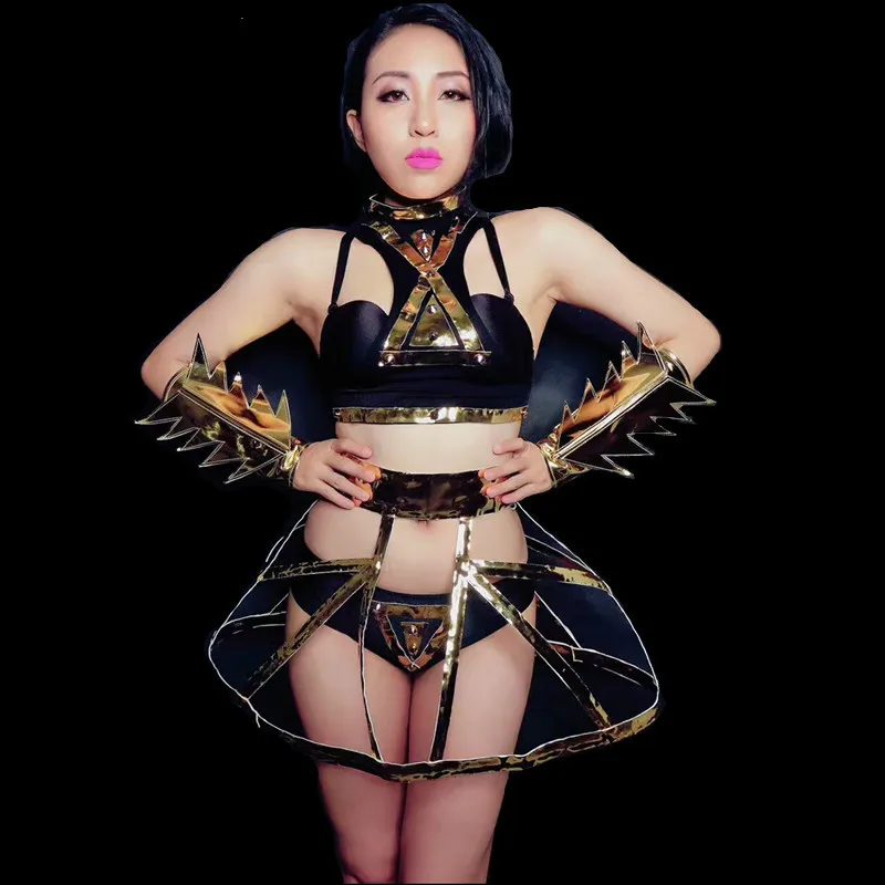 Женские сексуальные костюмы металлическая юбка бикини женская одежда для