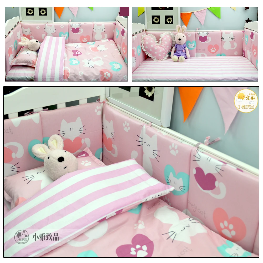 

Baby Bedding Set 3 Pieces Cotton Nursery Crib Bedding Set Infant Cot Bedding Set 120*60 Cartoon Pillowcase Sheet Quilt Cover