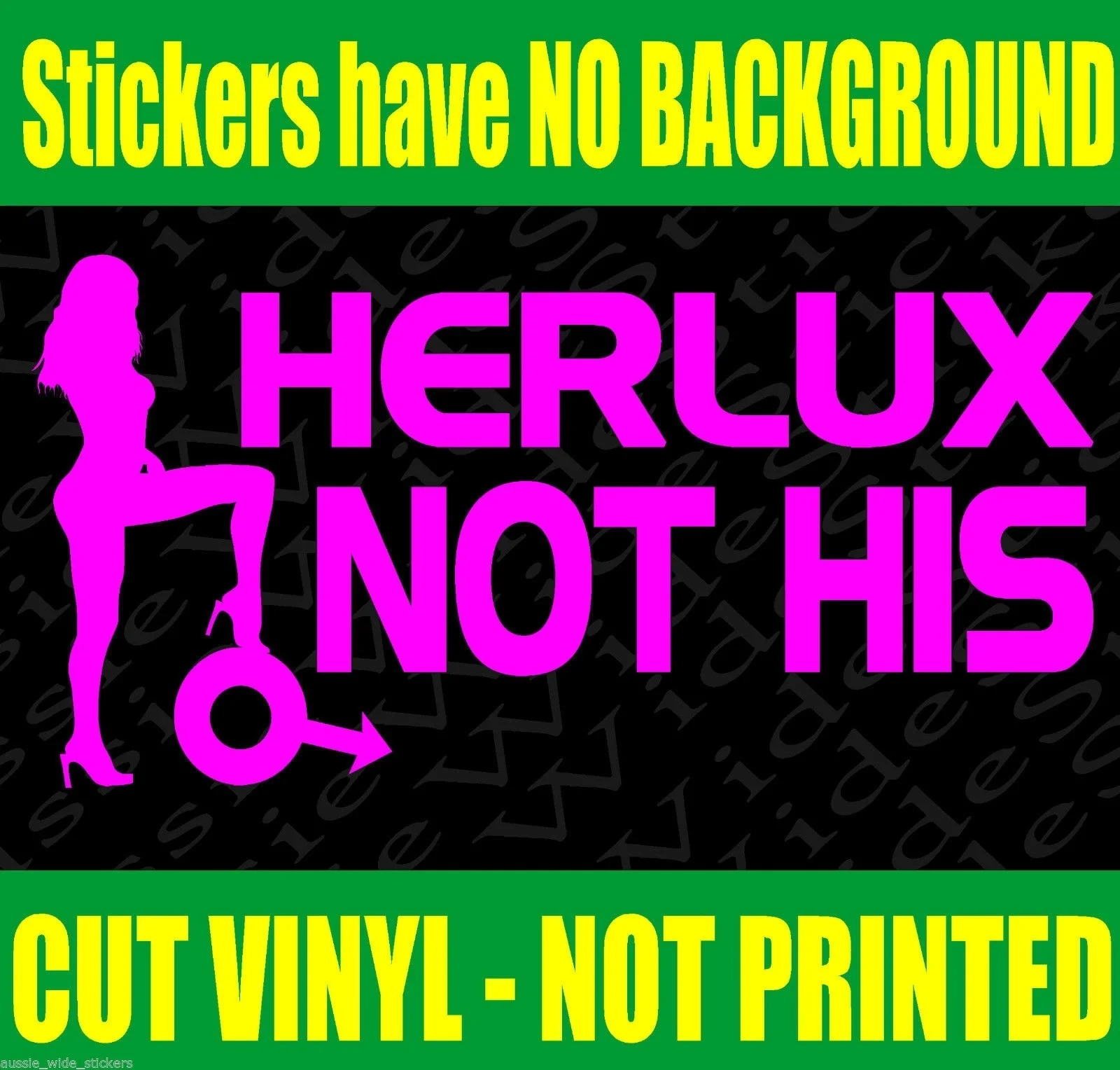 

New 20cm Cute Chicks Funny 4x4 Girl Stickers "HERLUX NOT HIS" For HiluxSticker Vinyl Decals window decal