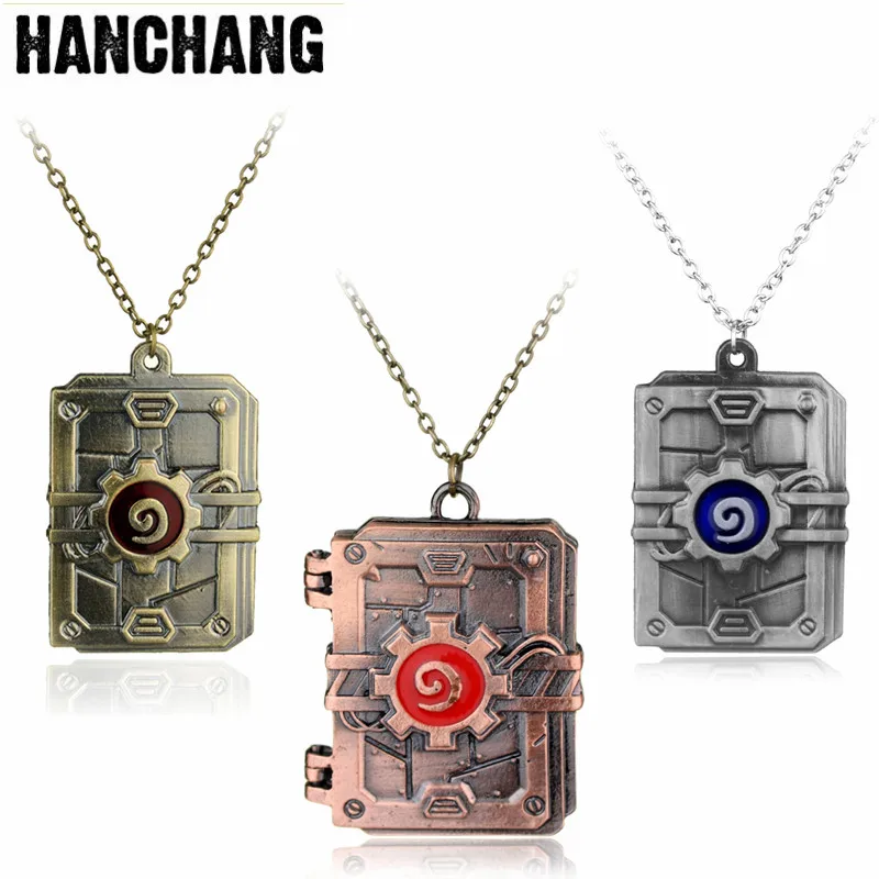 Фильм Легенда камень ожерелье книга Форма кулон цепочка щит ювелирные изделия в
