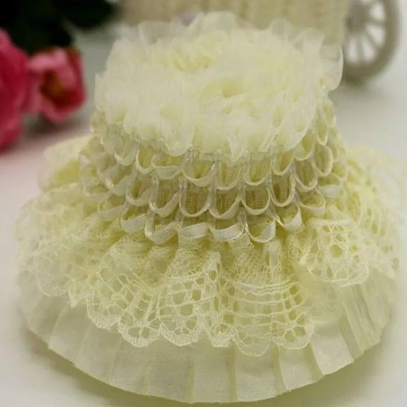 Кружевная бейка с вышивкой 5 м 8 см эластичная ткань водорастворимое белое