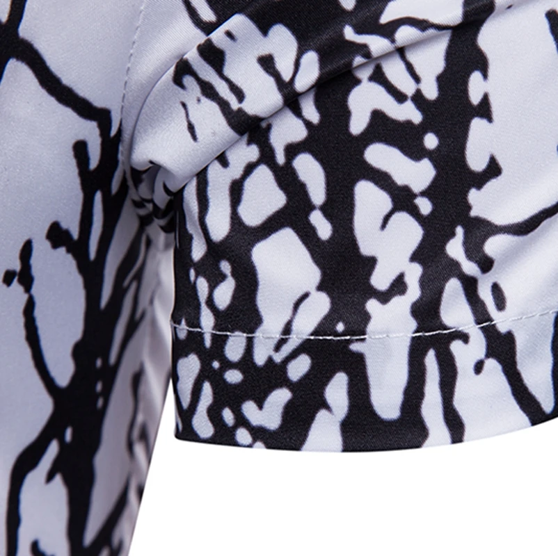 Tree printing Mens Hawaiian Shirt 2018 Summer New Casual Camisa Masculina Floral Printed Short Sleeve Male Beach ShirtsPlus Size | Мужская