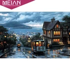 Рукоделие Diy ремесла, ночная алмазная живопись с изображением городского пейзажа, уличная живопись, алмазное сверло для вышивки, мозаика