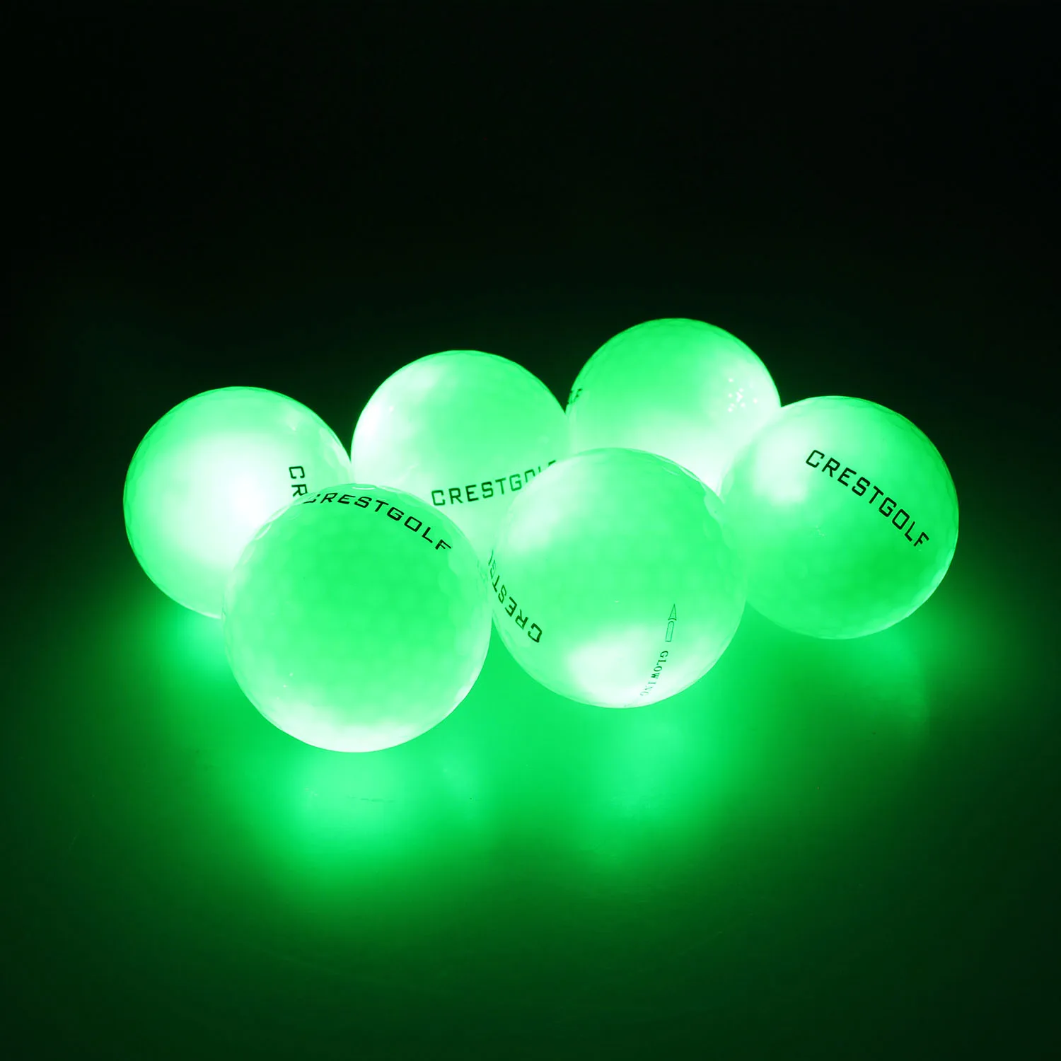 green golf balls Гребень для гольфа Водонепроницаемый светодиодный мячи для гольфа 4 шт./упак. для ночь обучение высокая твердость материала для игры в гольф тренировочные мячи новейший - Цвет: green golf balls
