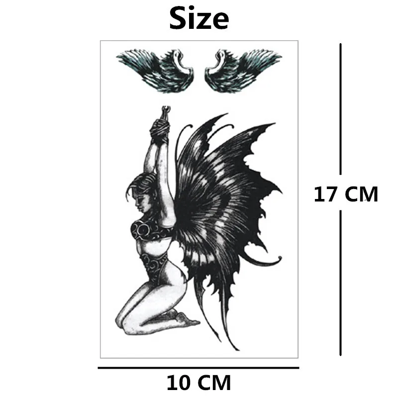 Временная тату наклейка Nu TATY с эльфом темноты 17 х10 см|flash tattoo stickers|tattoo stickertatoo styles |