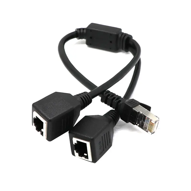 RJ45 Ethernet Y сплиттер Кабель адаптер от 1 до 2 портов шнур для CAT 5/CAT 6 LAN IJS998|Коробки