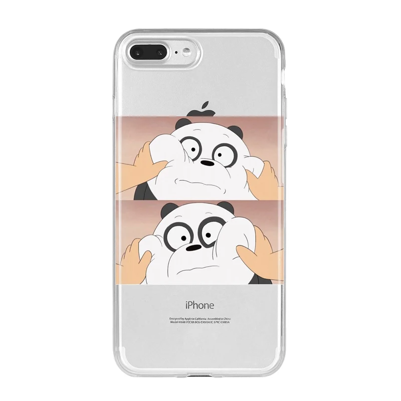TPU Line Friends коричневый Чехол Miniso We Bare Bears Funda Силиконовый ТПУ чехол для телефона для iPhone 5S, SE 6 6s7 8 Plus X XR XS 11 ProMax - Цвет: TPU
