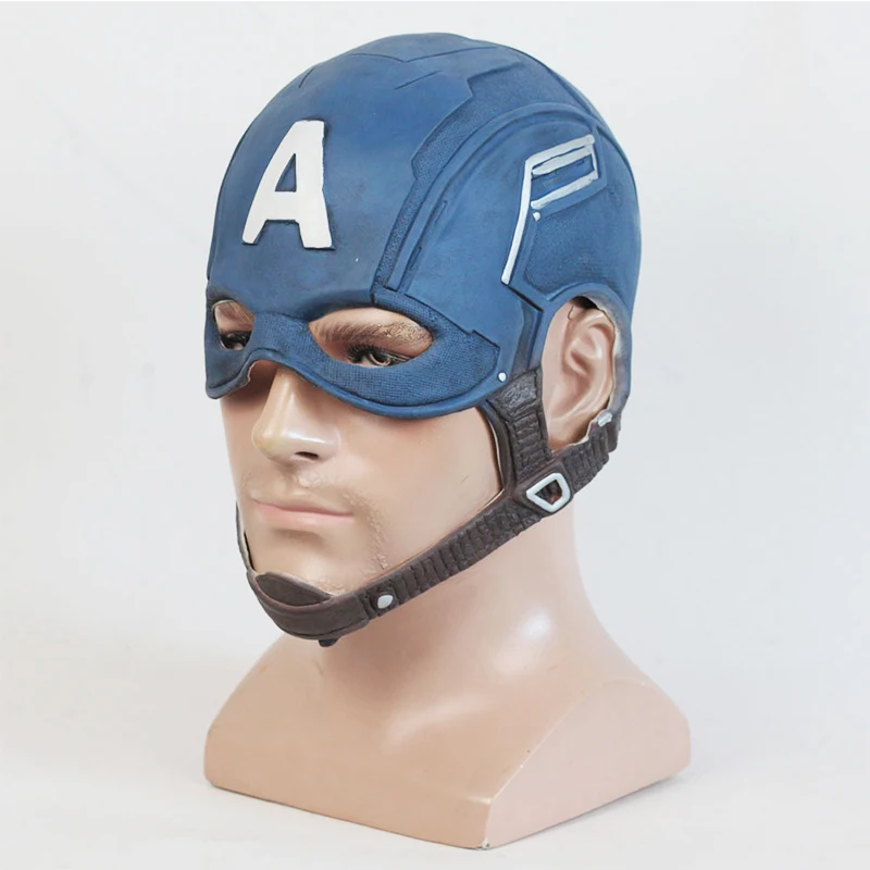 Мстители эндшпиль Капитан Америка маска Косплэй Steven Rogers супергероя латексный шлем Marvel Хэллоуин вечерние опора