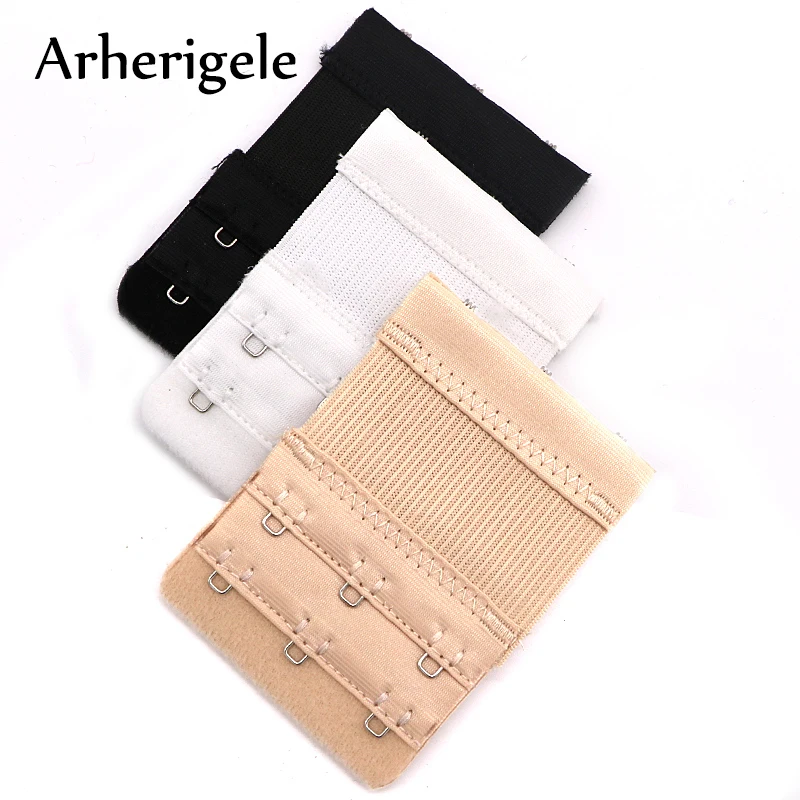Arherigele, 3 шт., удлинитель для бюстгальтера, 2 ряда, 3 крючка, нейлоновый удлинитель для бюстгальтера, эластичная регулируемая застежка, ремень для бюстгальтера, аксессуары для женских бюстгальтеров