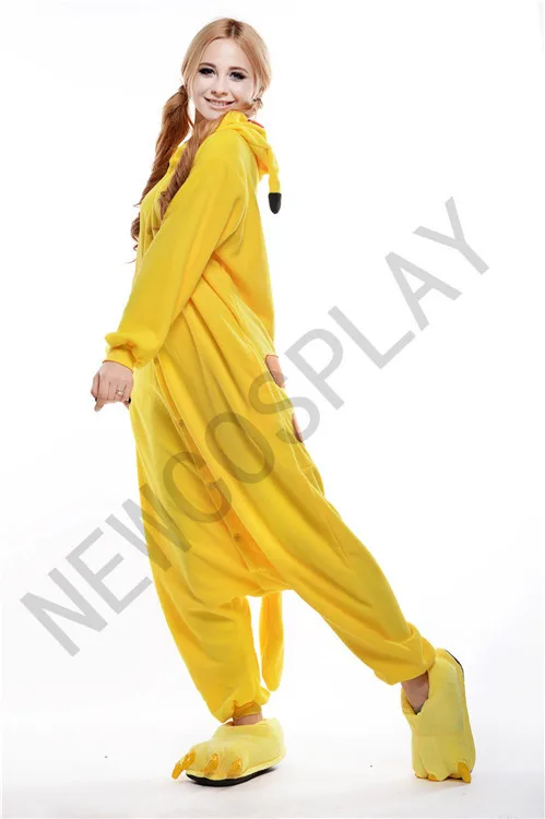 New Unisex Pikachu Cartoon Animal Pyjamas Jumpsuit Cosplay Costume Sleepwear Yellow Onesie Overall Rompers NEWCOSPLAY | Тематическая
