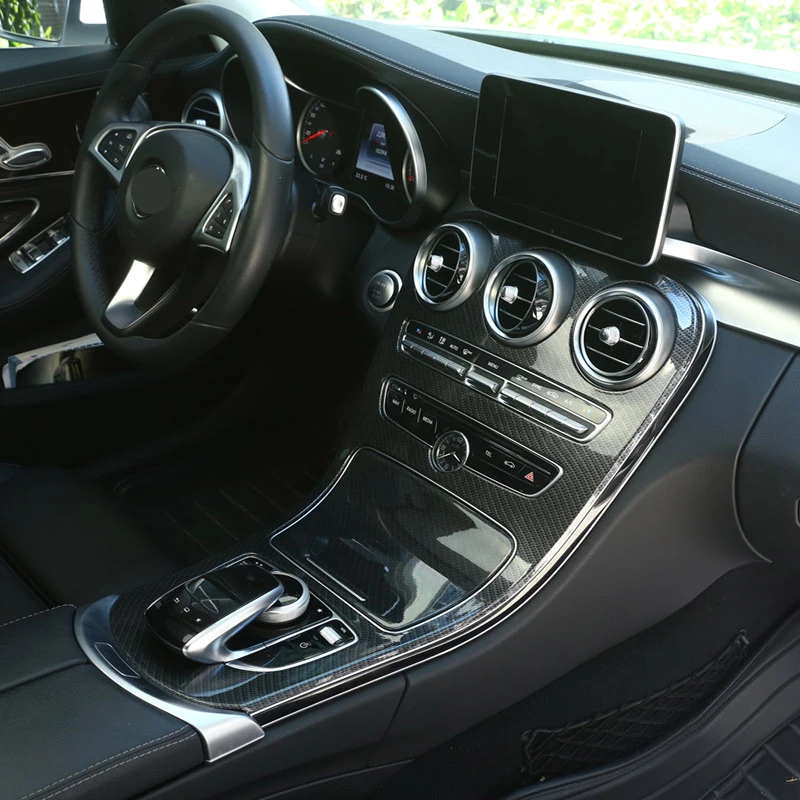Новинка! Углеродное волокно ABS Центральная крышка для Mercedes Benz C Class W205 15-17 для Mercedes-benz glc-класс X253-17 автомобильные аксессуары