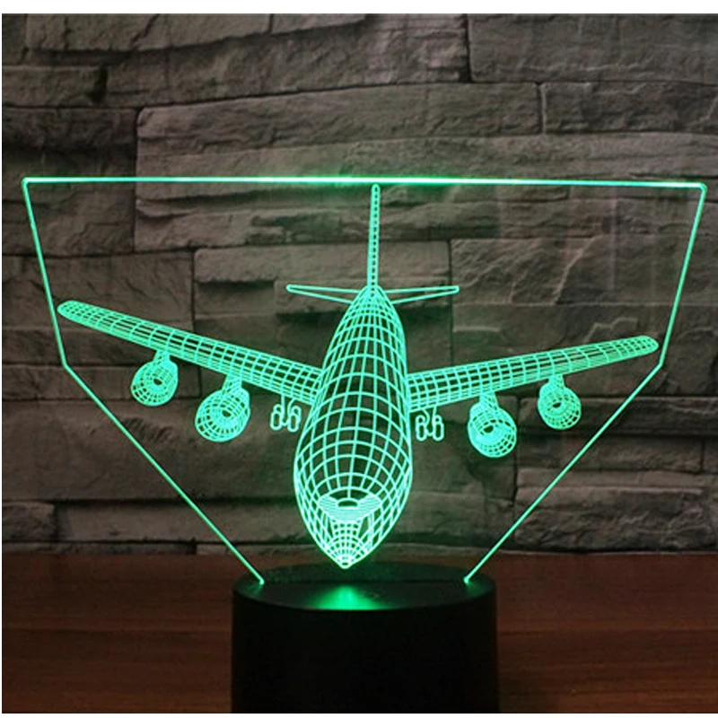 3D LED ночник ударная висячая ракета бомбардировщик позитив поставляется с 7 видов
