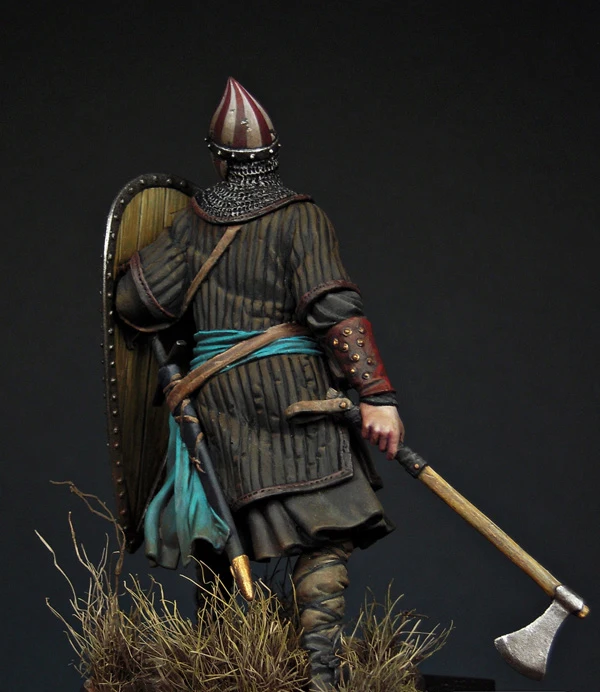Разобранный 1/24 75 мм старинный воин (с основанием) набор из исторической смолы