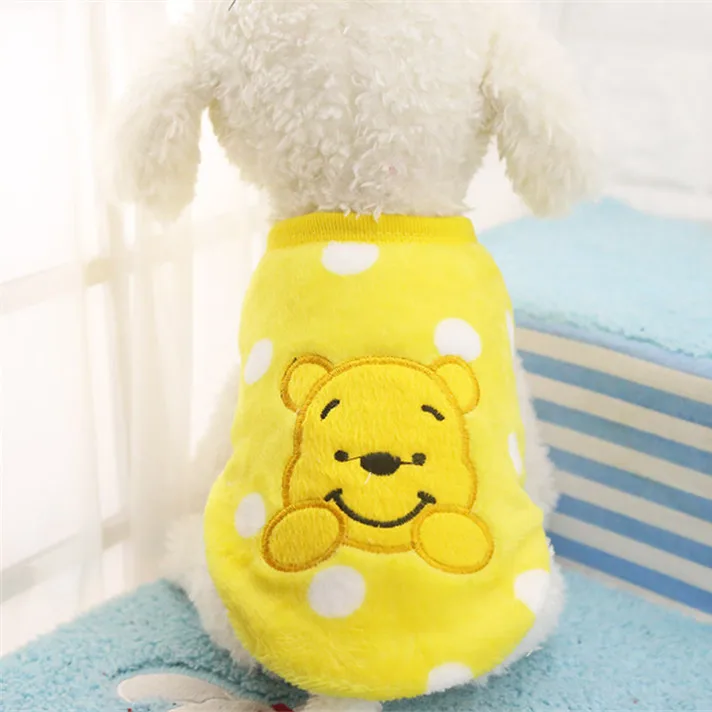 Осень Зима Мультфильм Pet Puppy куртки для кошек куртка теплый флис собака костюмы Одежда для маленьких товары собак Чихуахуа Одежда для йоркширского терьера - Цвет: 1