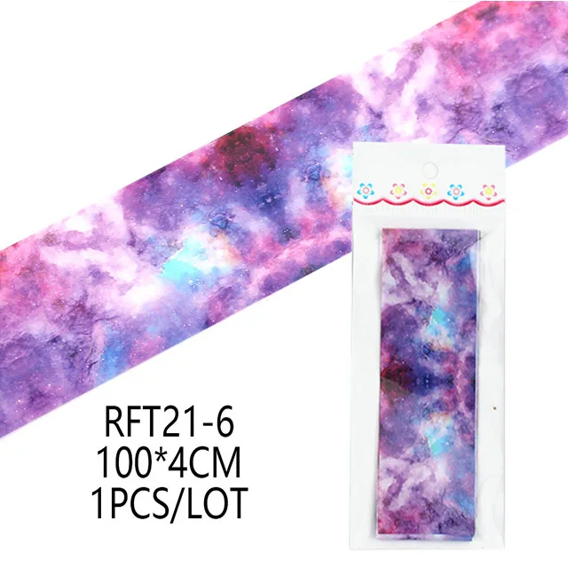 6 10Pcs/Set Starry Sky Nail Foils Holographic Gradient Transfer Decal Mix Design Nail Stickers Manicure Decoration DIY Wraps - Цвет: 6