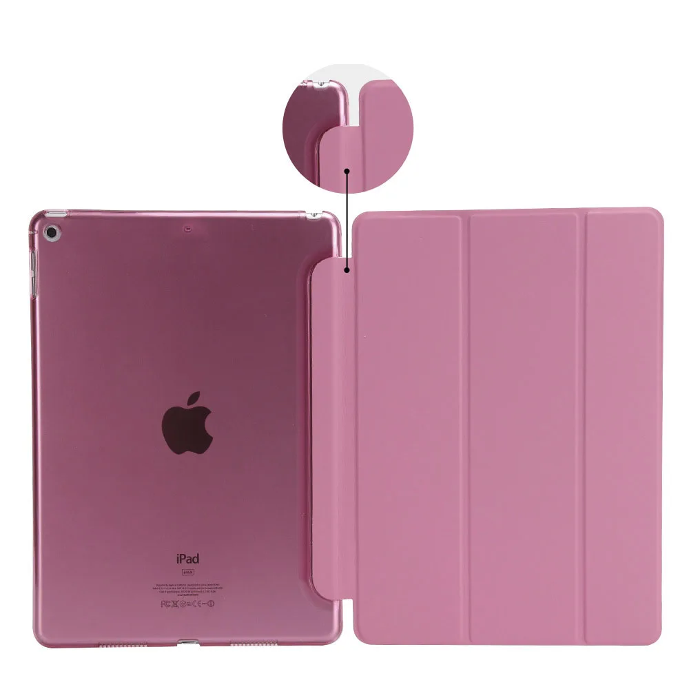 Pink Кожаный мягкий чехол для Apple iPad Mini 1 2 3 противоударный ударопрочный пылезащитный чехол для iPad ультра тонкий умный флип-чехол - Цвет: Pink