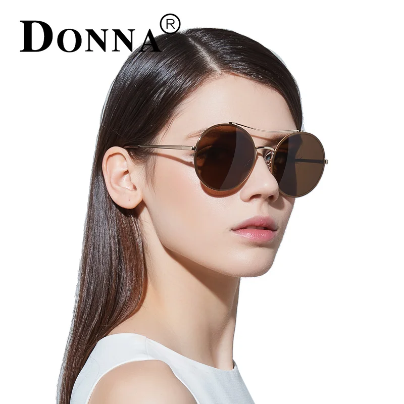 Donna сплава рама моды круглые очки Для женщин двухлучевая тонкой храмы