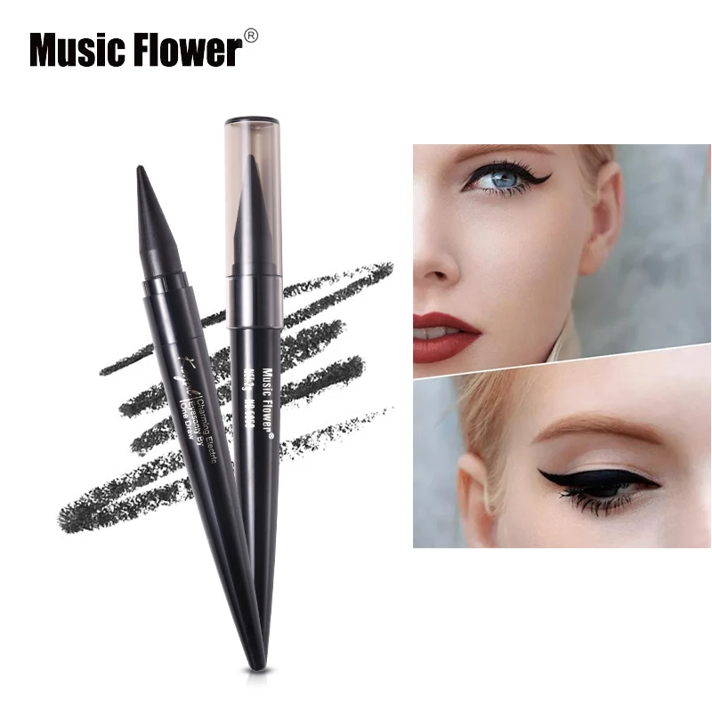 Гелевая подводка для глаз Music Flower Стойкая Черная Подводка крем натуральный