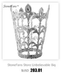 StoneFans качество роскошная Хрустальная корона невесты Серебряная корона свадебные украшения для волос Свадебные украшения для вечеринок Реквизит фестиваль ювелирные изделия