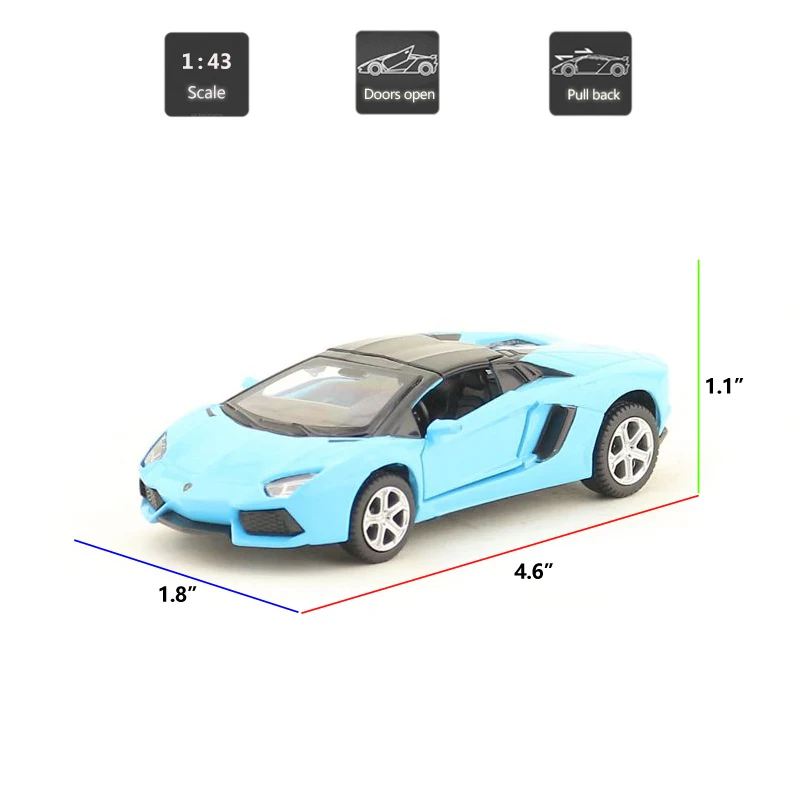 HOMMAT моделирование 1:43 Масштаб Aventador суперкар модель автомобиля сплав литая