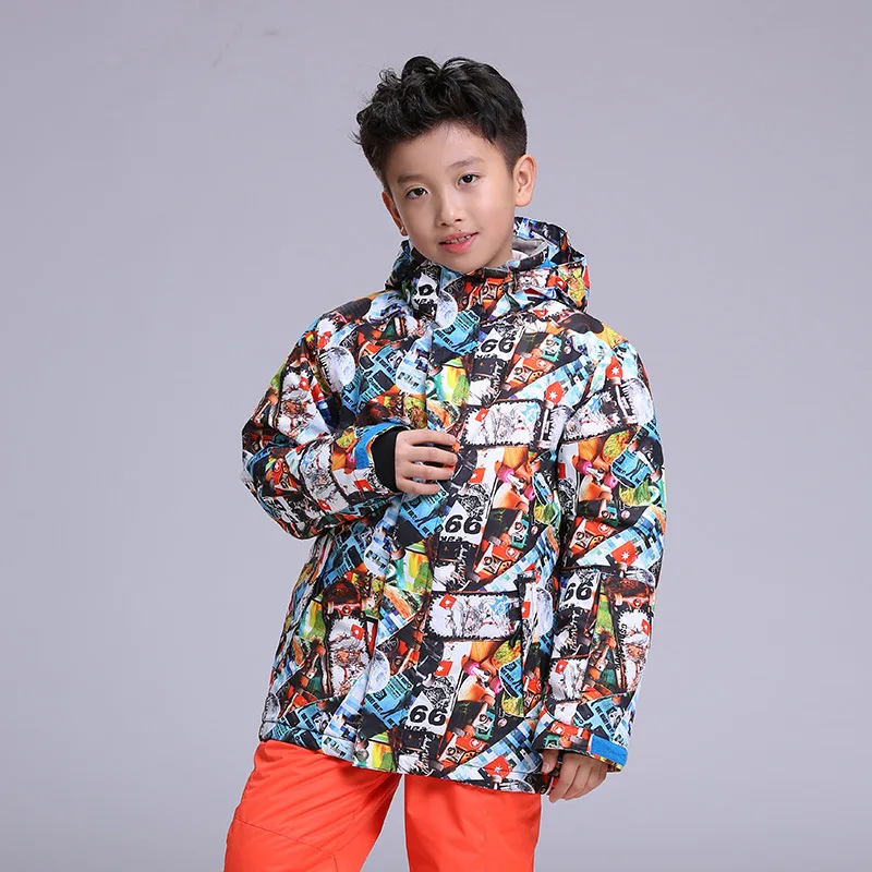Новый зимний детский лыжный костюм GSOU зимняя ветрозащитная Водонепроницаемая