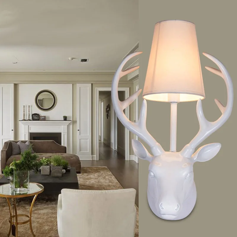 Новое поступление Современный короткий настенный светильник с головой оленя