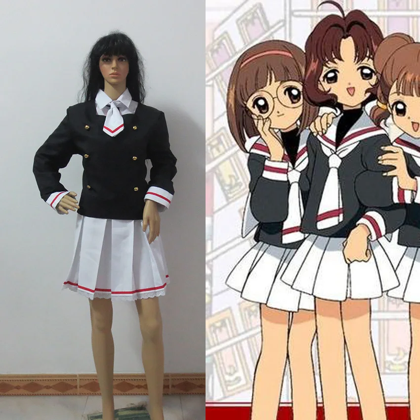 

Sakura Kinomoto Cardcaptor Sakura Black school uniform Cosplay Costume