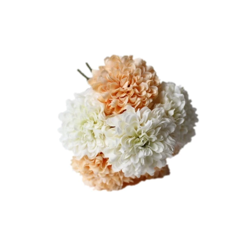 Букет гербер искусственные хризантемы из шелка свадебный цветок 6 головок |