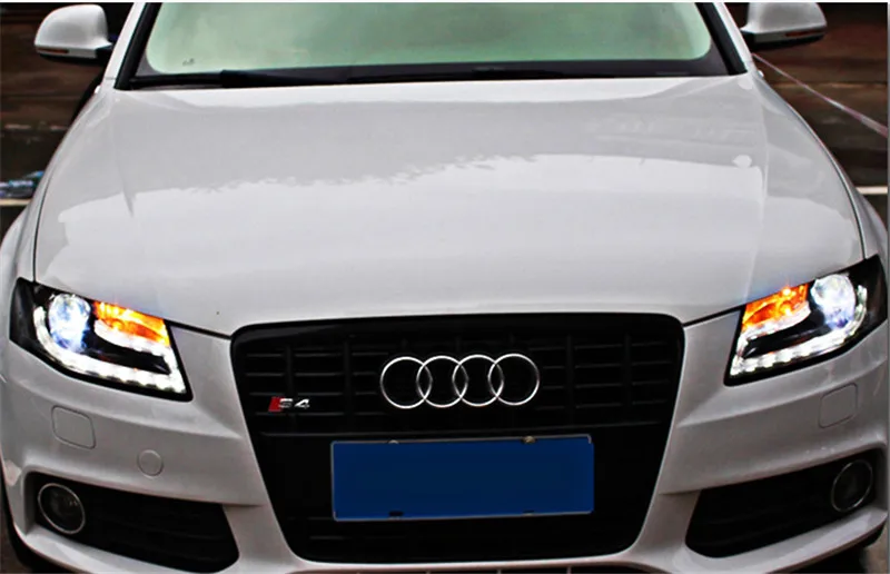Vland завод для Audi A4 фары 2009 2012 Светодиодный фар DRL Объектив Двойной Луч H7 спрятал bi
