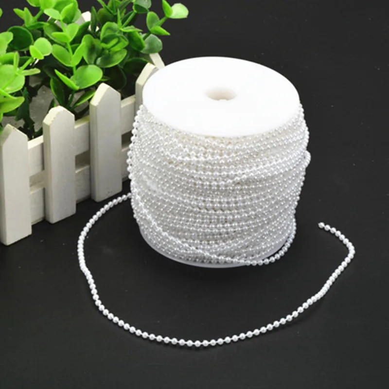 10 м в длину 3 мм бусина жемчужная веревка (белый/бежевый) для рукоделия свадебные